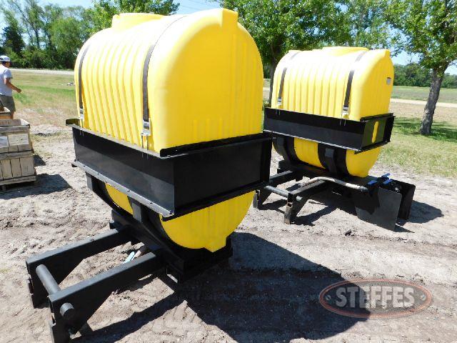 Set of 300 gal. poly saddle tanks, custom brackets for JD 9520T, -brackets on 9520T are included w-tanks-_1.jpg
